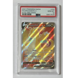 Pokémon Dragonite V Evolving skies/191/EN - PSA 10