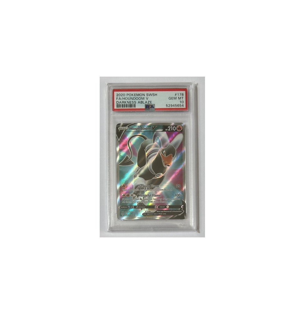 Pokémon Houndoom V Darkness Ablaze/178/EN - PSA 10