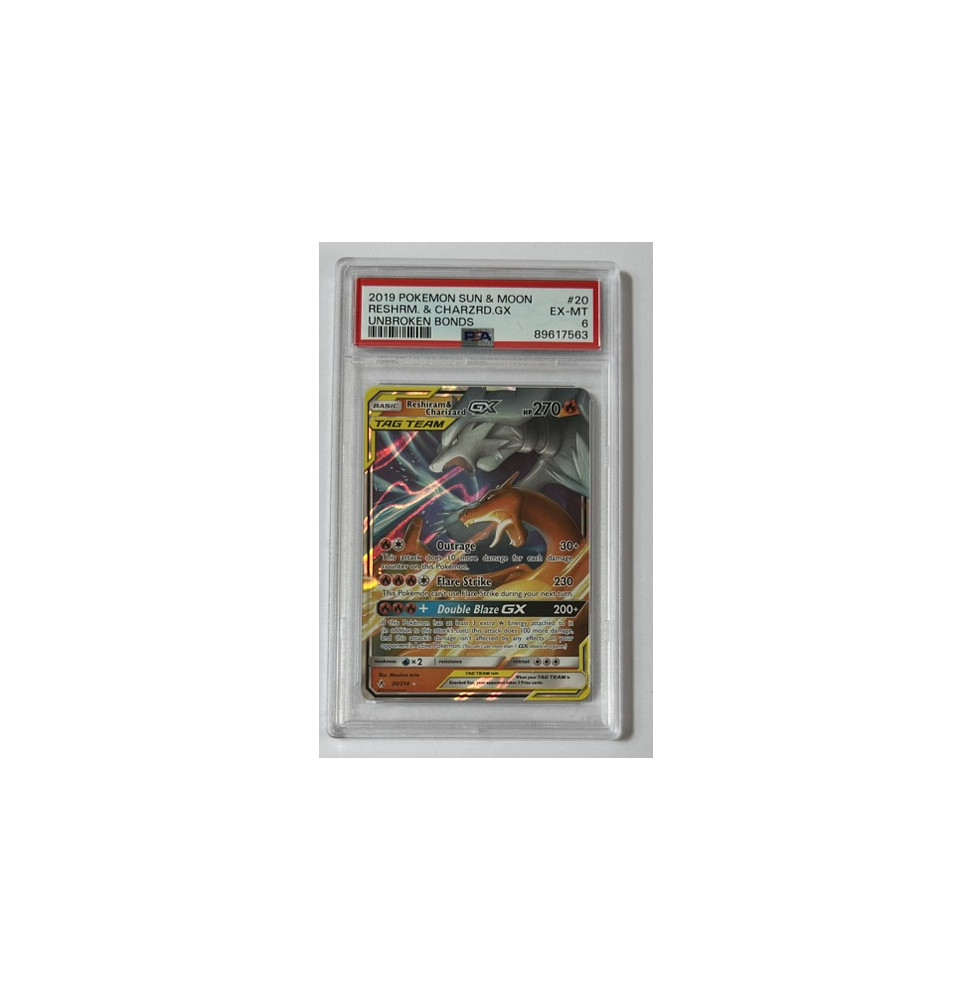 Pokémon Reshiram&Charizard GX Unbroken Bonds/20/EN - PSA 6