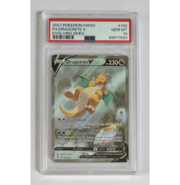 Pokémon Dragonite V Evolving Skies/192/EN - PSA 10