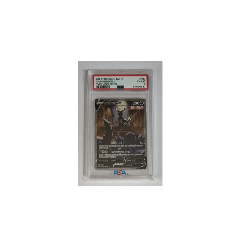 Pokémon Umbreon V Evolving skies/189/EN - PSA 6