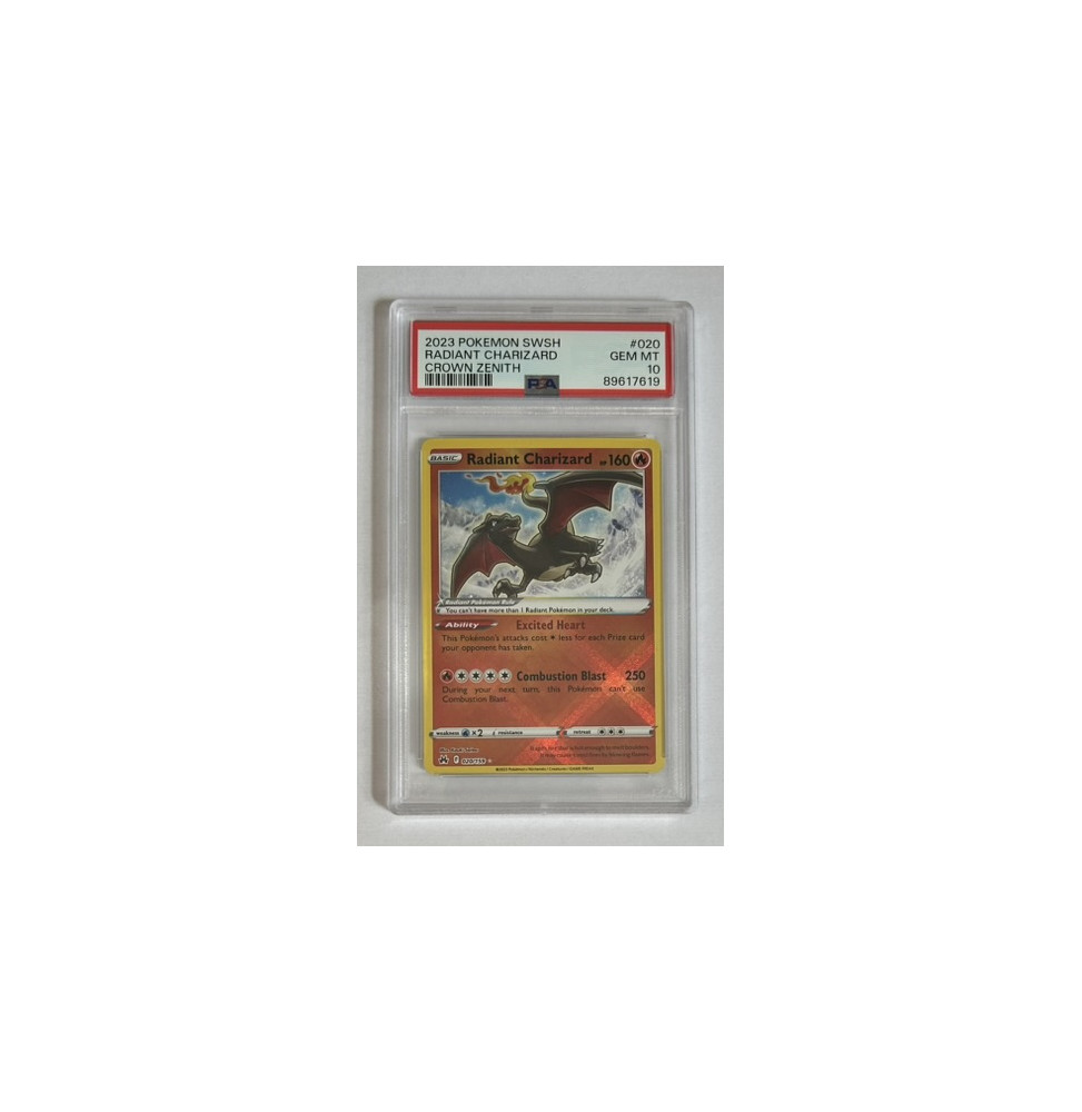 Pokémon Radiant Charizard Crown Zenith/020/EN - PSA 10