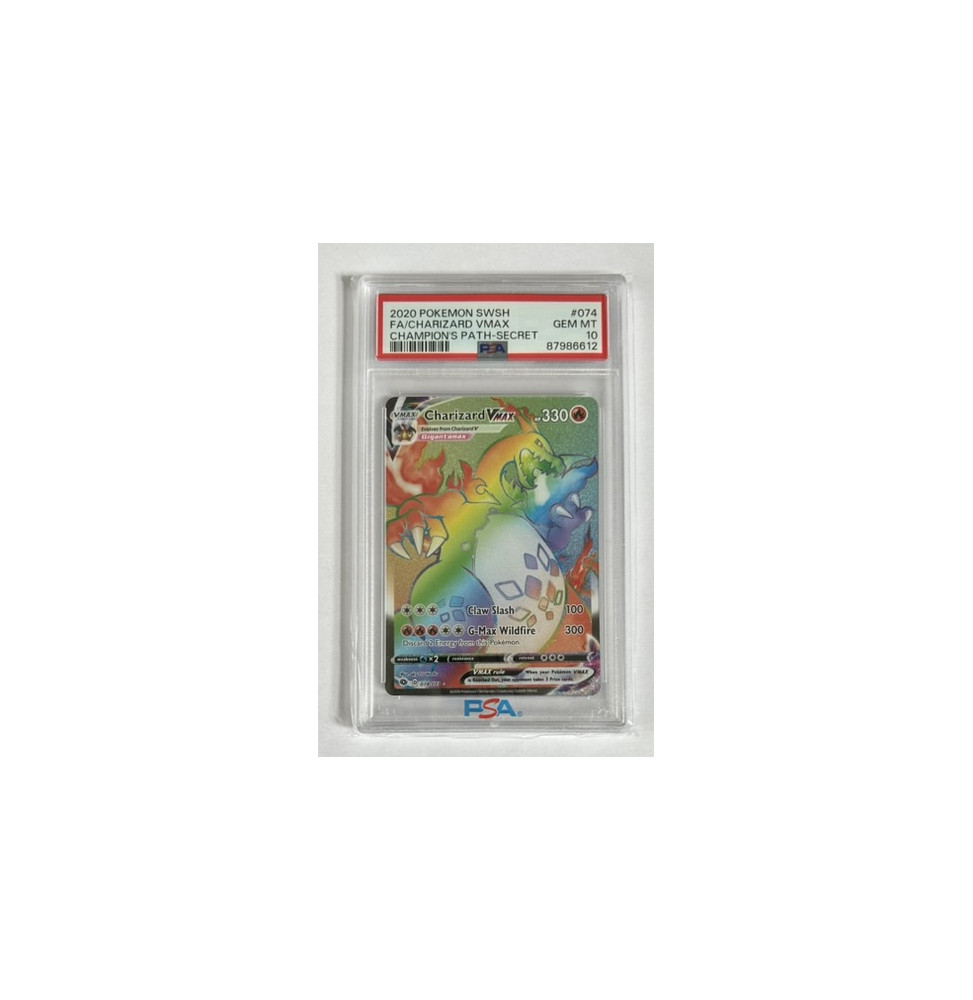 Pokémon Charizard VMAX Champion's Path/074/EN - PSA 10