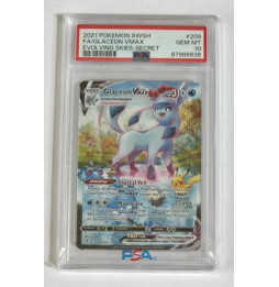 Pokémon Glaceon VMAX Evolving Skies/209/EN - PSA 10