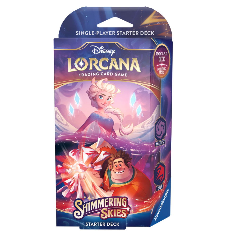 Karetní hra Lorcana: Shimmering Skies - Amethyst / Ruby Starter Deck