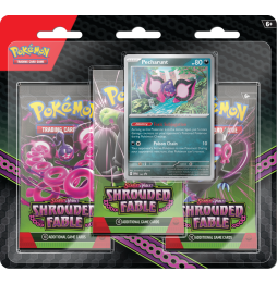 Karetní hra Pokémon TCG: Scarlet & Violet - Shrouded Fable 3-Pack Blister booster (Pecharunt)