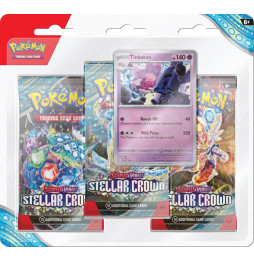 Karetní hra Pokémon TCG: Scarlet & Violet Stellar Crown - 3-Pack Blister booster (Tinkaton)