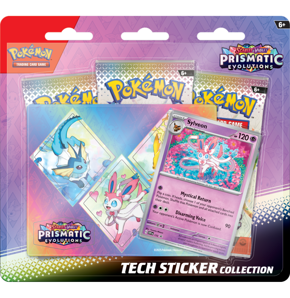 Karetní hra Pokémon TCG: Prismatic Evolutions Tech Sticker Collection - Sylveon