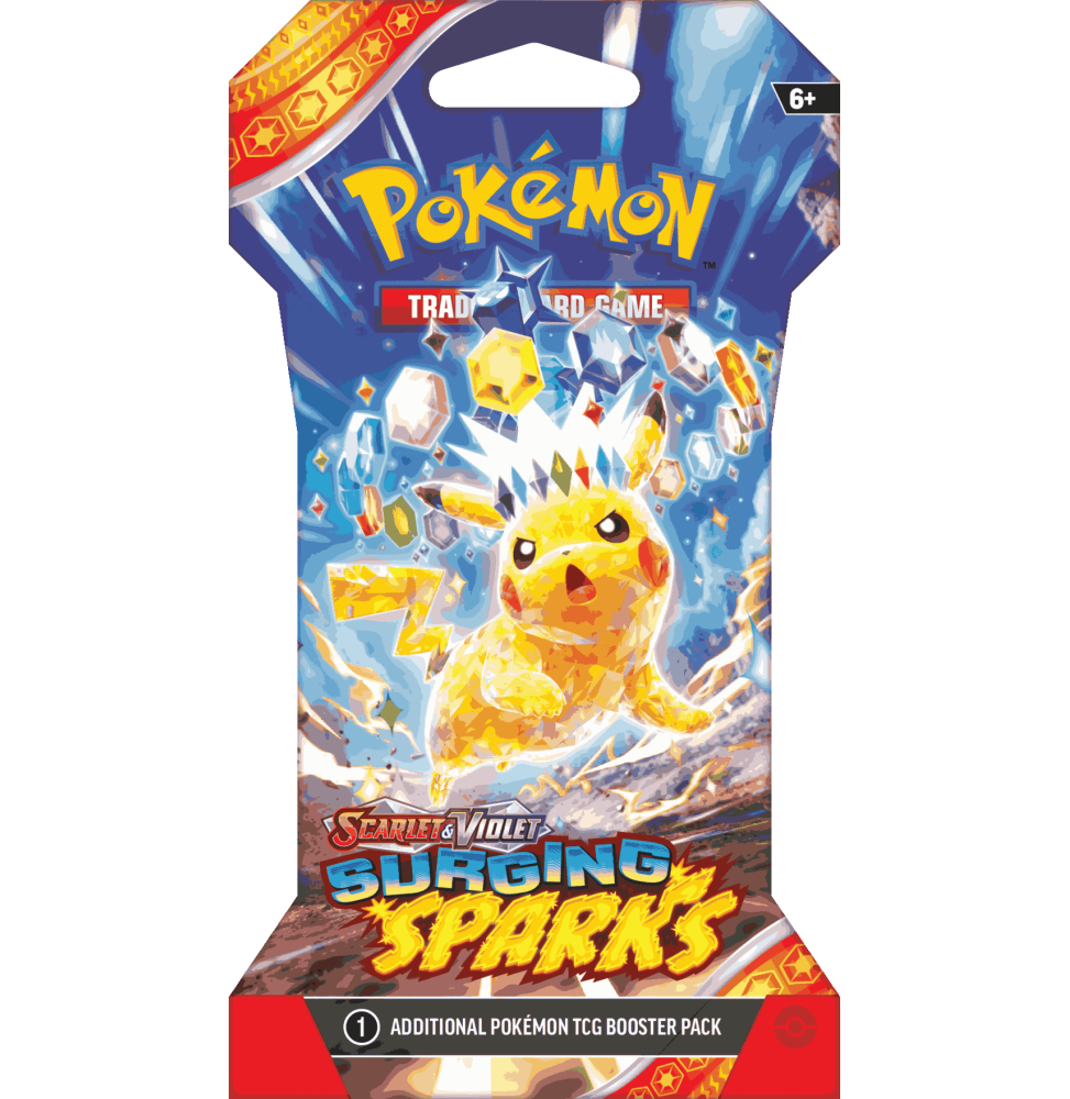 Karetní hra Pokémon TCG: Surging Sparks boostar pack sleeved