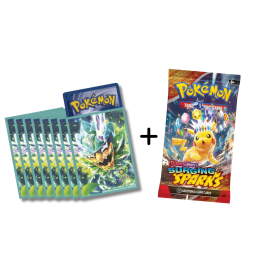 Karetní hra Pokémon TCG: Surging Sparks booster + obaly na karty