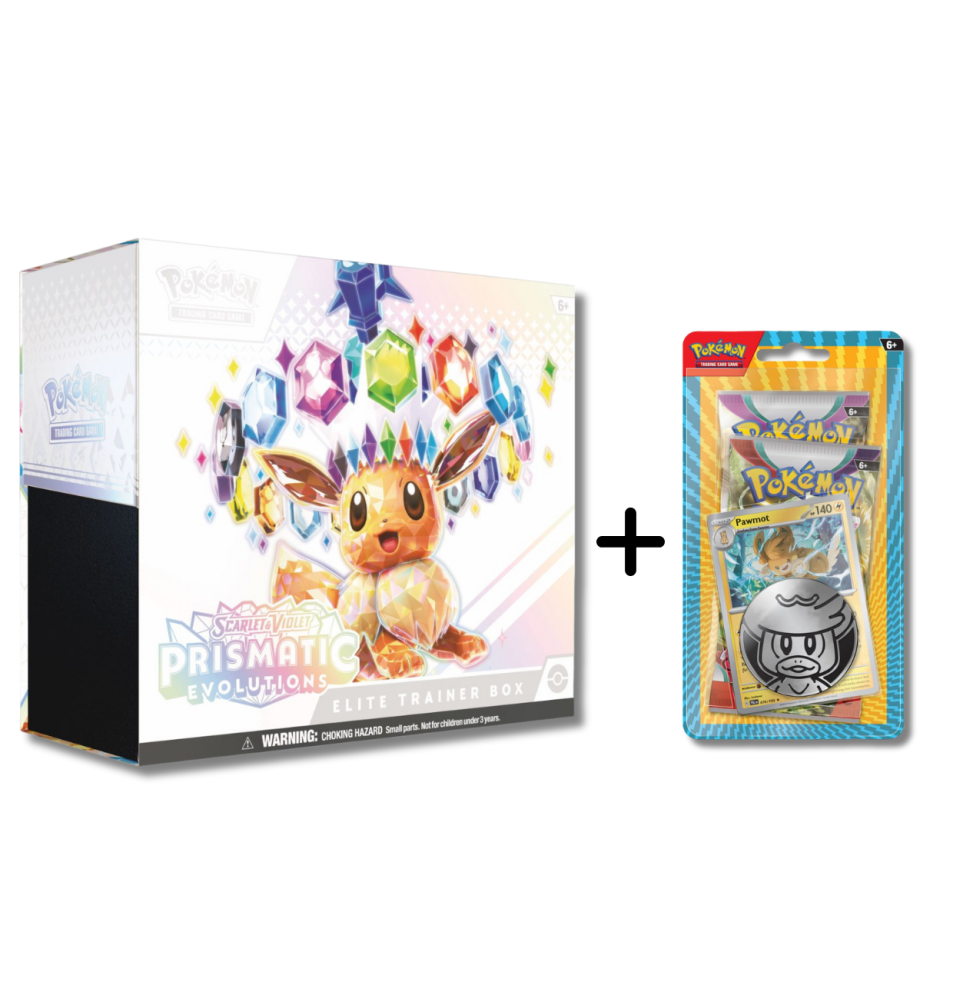 Karetní hra Pokémon TCG: Prismatic Evolutions Elite Trainer Box + 1x 2-Pack Blister