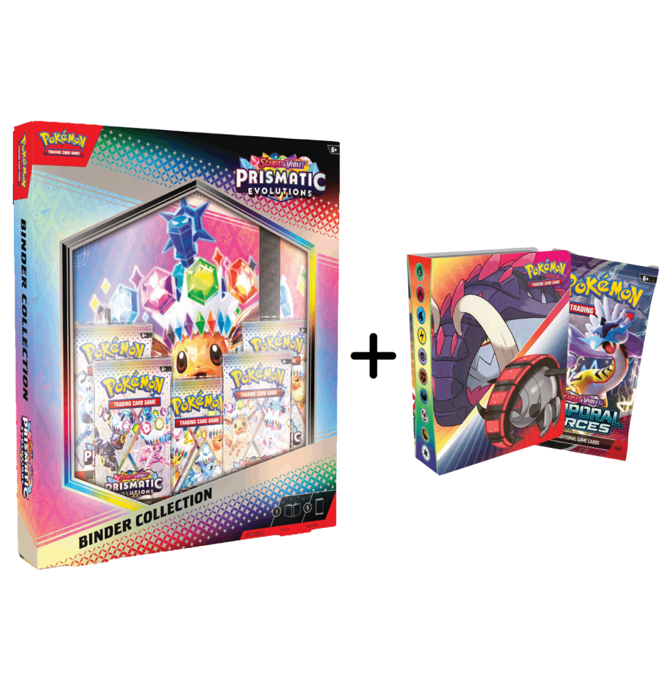 Karetní hra Pokémon TCG:Prismatic Evolutions Binder Collection + Mini album s booster packem