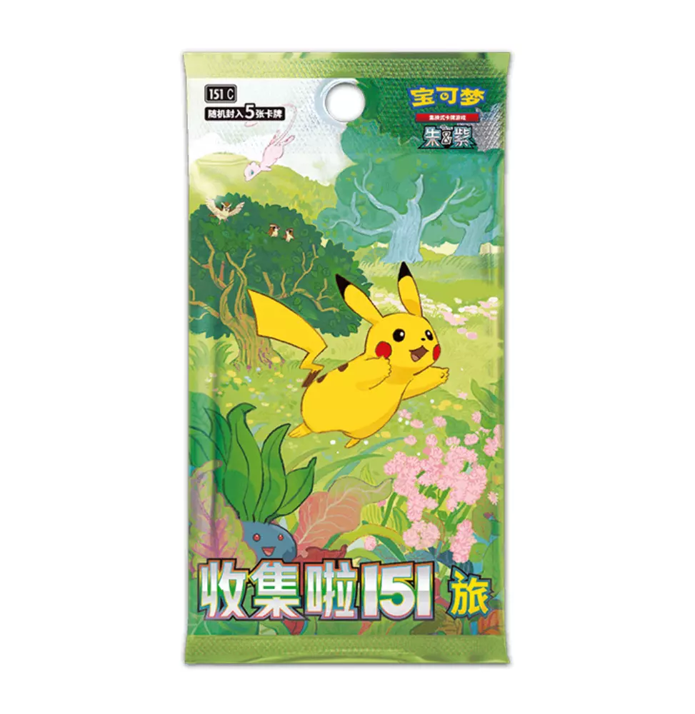 Karetní hra Pokémon TCG: Collect 151 Chinese booster pack (5 karet)