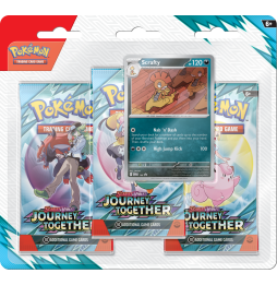 Karetní hra Pokémon TCG: Journey Together 3-pack Blister Scrafty